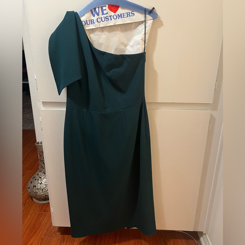 Dress the Population One-Shoulder Teal Dress - Picture 2 of 14